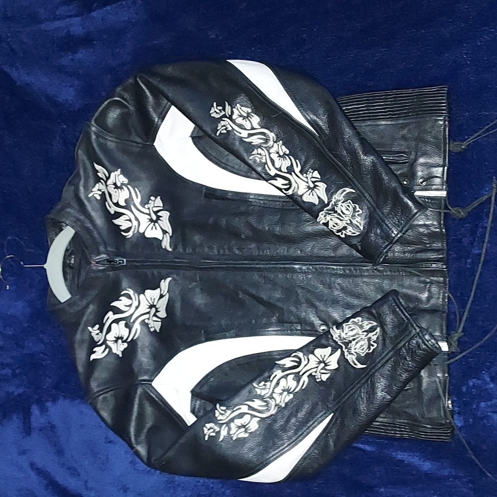 Leather riding jacket